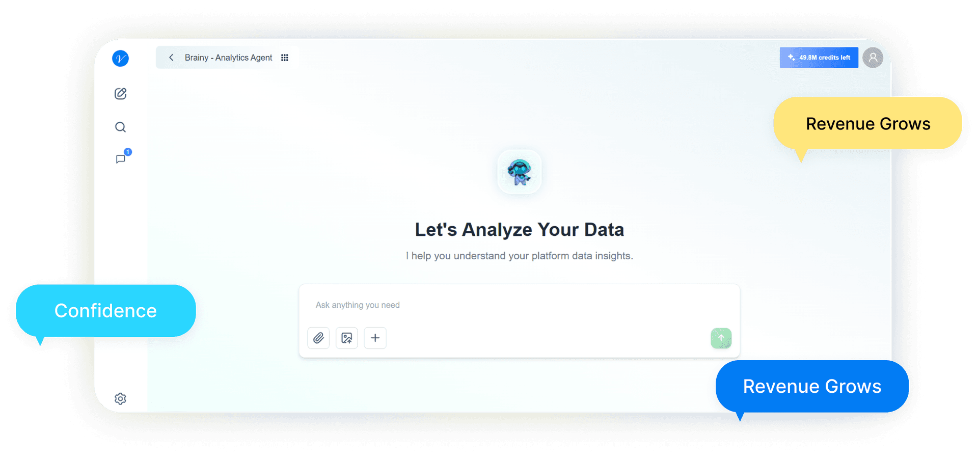 Brainy reporting sales insights inside Vonza