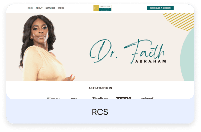 Screenshot of the restorationcs.org home page, built with Vonza