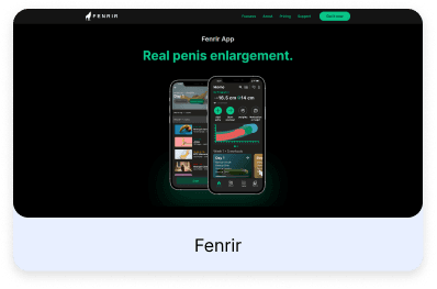 Screenshot of the fenrirapp.vonza.com home page, built with Vonza