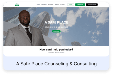 Screenshot of the marshallmabry.vonza.com home page, built with Vonza