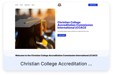 Screenshot of the ccaci.org home page, built with Vonza